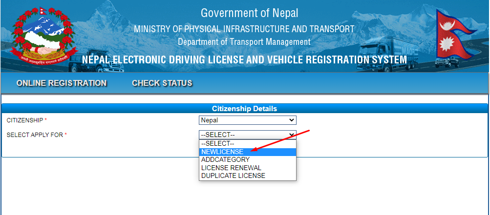 Nepali driving license application guide