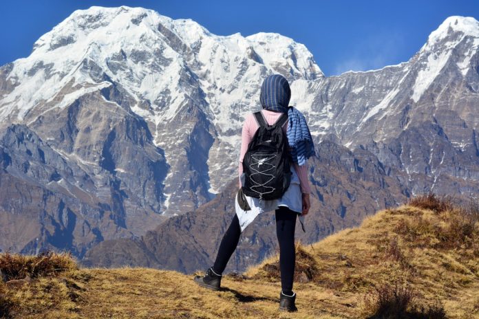 solo woman trekking in Nepal