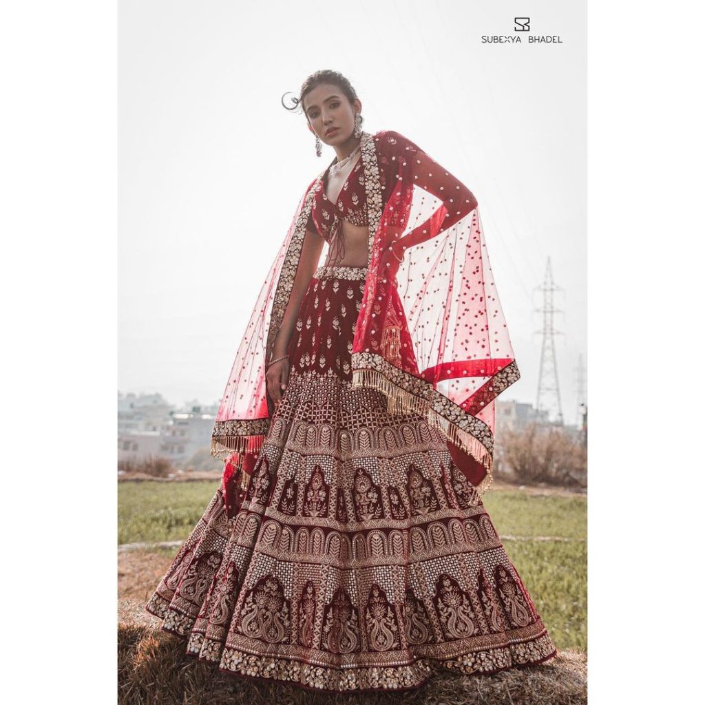 Subexya Regmi in 2021 bridal collection of Subexya Bhadel